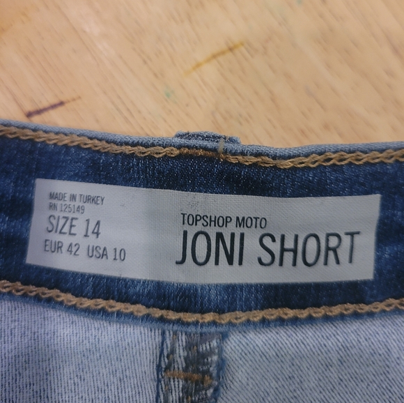 Topshop Moto JONI shorts sz14 - Picture 3 of 3